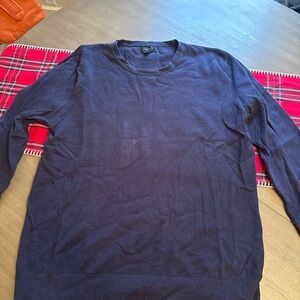 J. Crew Men's Deep Blue Crewneck Sweater
